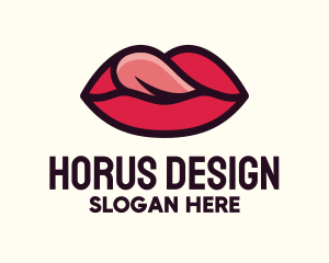 Tongue Lick Lip Cosmetics logo design