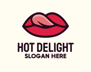 Tongue Lick Lip Cosmetics logo design