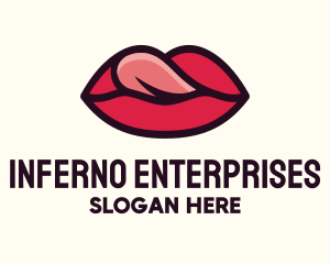 Tongue Lick Lip Cosmetics logo design