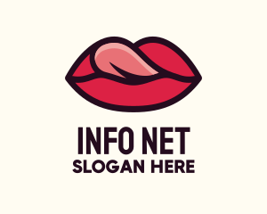 Tongue Lick Lip Cosmetics logo design