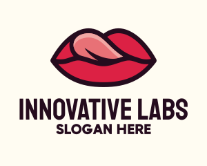 Tongue Lick Lip Cosmetics logo design