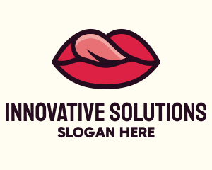 Tongue Lick Lip Cosmetics logo design