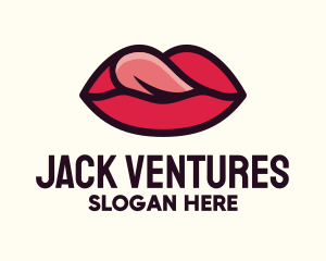 Tongue Lick Lip Cosmetics logo design