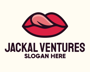 Tongue Lick Lip Cosmetics logo design