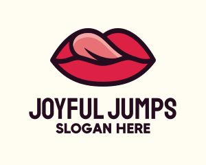 Tongue Lick Lip Cosmetics logo design