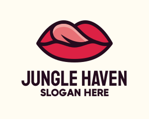 Tongue Lick Lip Cosmetics logo design