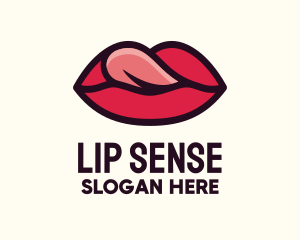 Tongue Lick Lip Cosmetics logo design