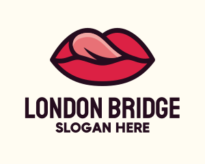 Tongue Lick Lip Cosmetics logo design