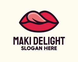 Tongue Lick Lip Cosmetics logo design