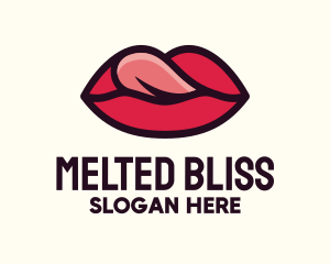 Tongue Lick Lip Cosmetics logo design