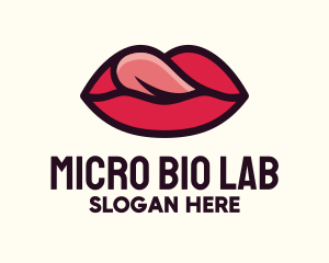 Tongue Lick Lip Cosmetics logo design