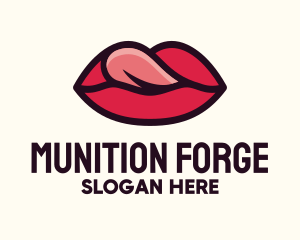 Tongue Lick Lip Cosmetics logo design