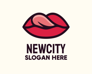 Tongue Lick Lip Cosmetics logo design