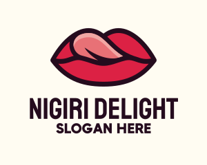 Tongue Lick Lip Cosmetics logo design