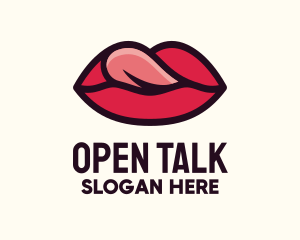 Tongue Lick Lip Cosmetics logo design