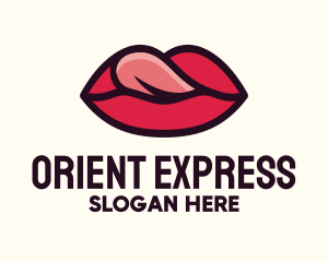 Tongue Lick Lip Cosmetics logo design