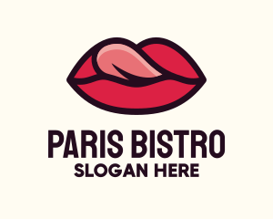 Tongue Lick Lip Cosmetics logo design