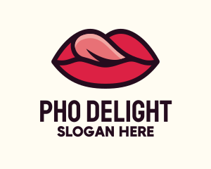 Tongue Lick Lip Cosmetics logo design