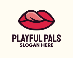 Tongue Lick Lip Cosmetics logo design