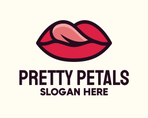 Tongue Lick Lip Cosmetics logo design