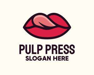 Tongue Lick Lip Cosmetics logo design