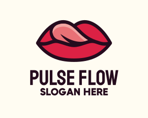 Tongue Lick Lip Cosmetics logo design