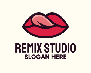 Tongue Lick Lip Cosmetics logo design