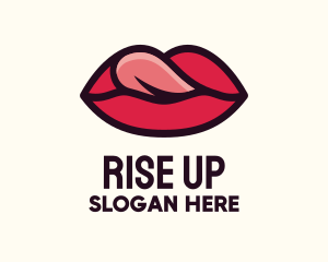 Tongue Lick Lip Cosmetics logo design