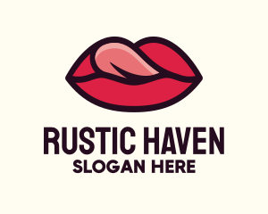 Tongue Lick Lip Cosmetics logo design