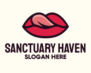 Tongue Lick Lip Cosmetics logo design