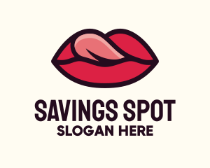 Tongue Lick Lip Cosmetics logo design