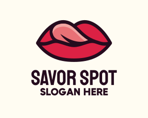 Tongue Lick Lip Cosmetics logo design