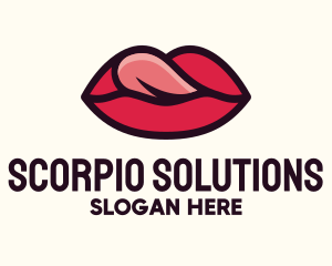 Tongue Lick Lip Cosmetics logo design