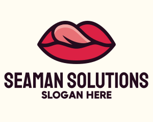 Tongue Lick Lip Cosmetics logo design