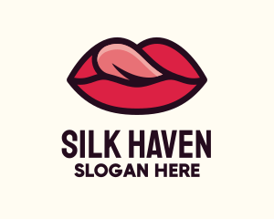 Tongue Lick Lip Cosmetics logo design