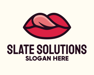 Tongue Lick Lip Cosmetics logo design