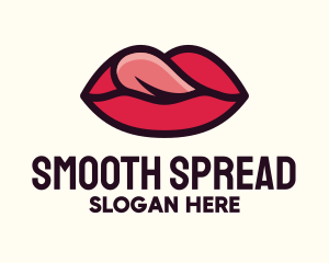 Tongue Lick Lip Cosmetics logo design