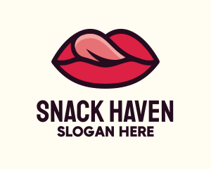 Tongue Lick Lip Cosmetics logo design