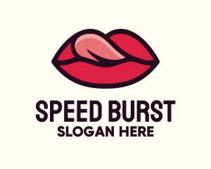 Tongue Lick Lip Cosmetics logo design