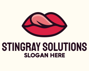 Tongue Lick Lip Cosmetics logo design