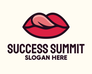 Tongue Lick Lip Cosmetics logo design