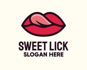 Tongue Lick Lip Cosmetics logo design