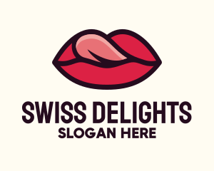 Tongue Lick Lip Cosmetics logo design