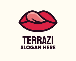 Tongue Lick Lip Cosmetics logo design