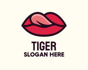 Tongue Lick Lip Cosmetics logo design