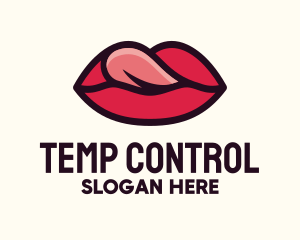 Tongue Lick Lip Cosmetics logo design