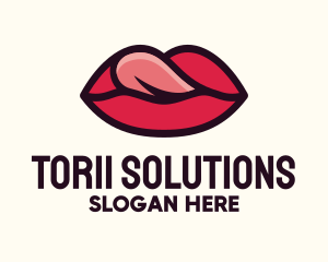 Tongue Lick Lip Cosmetics logo design