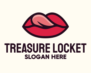 Tongue Lick Lip Cosmetics logo design