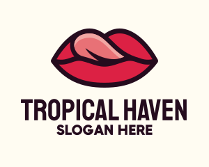 Tongue Lick Lip Cosmetics logo design