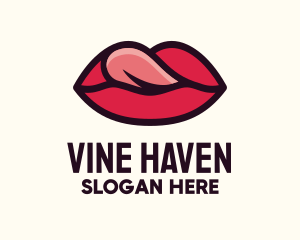 Tongue Lick Lip Cosmetics logo design